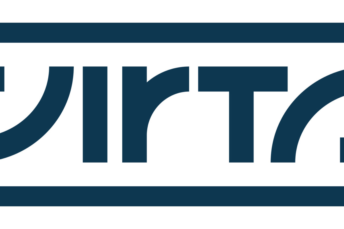 Navy blue Virta logo