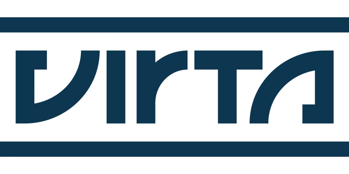 Navy blue Virta logo